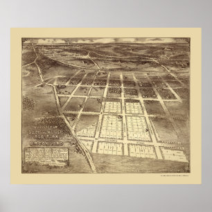 Brookland, DC Panorama Karte - 1895 Poster