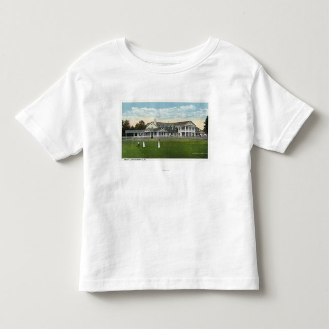 Brooklawn Countryklub-Frauen-Golf spielen Kleinkind T-shirt (Vorderseite)