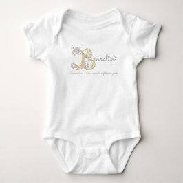Brooklin Girls benennen dekorative Brunnenbezeichn Baby Strampler
