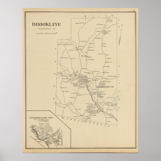 Brookline, Hillsborough Poster (Vorne)