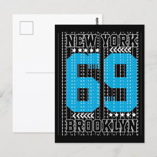Brooklyn 69: Urban Edge & Numeric Style Postkarte