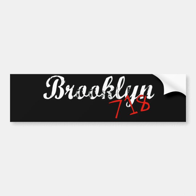 Brooklyn 718 autoaufkleber (Vorne)