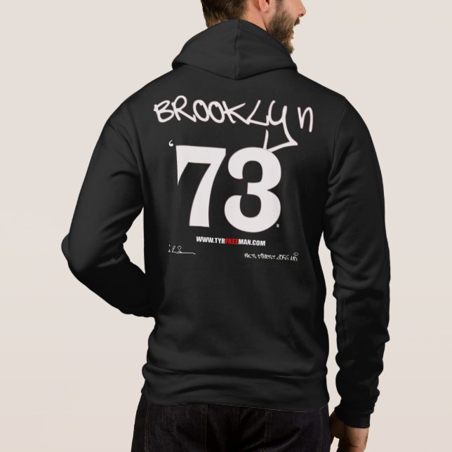 BROOKLYN 73 HOODIE (nur dunkle Farben wählen) (Rückseite)