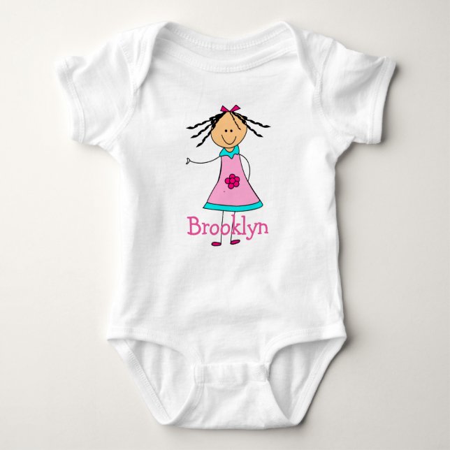 BROOKLYN Babyname personalisiert Baby Strampler (Vorderseite)