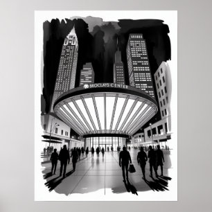 Brooklyn Barclays Center Nachtpublikum Poster