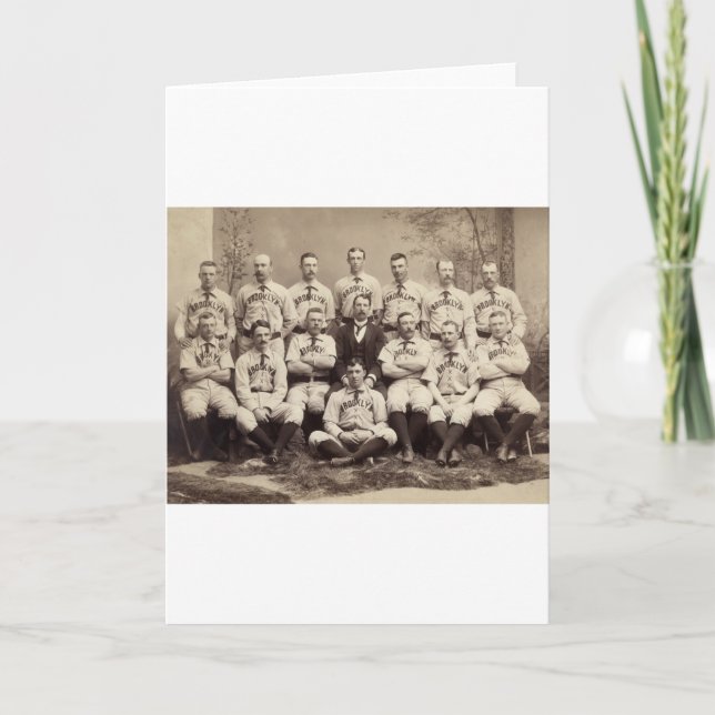 Brooklyn-Baseballteam, 1889 Karte (Vorderseite)