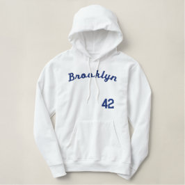 Brooklyn bestickte Baseball Pullover Hoodie