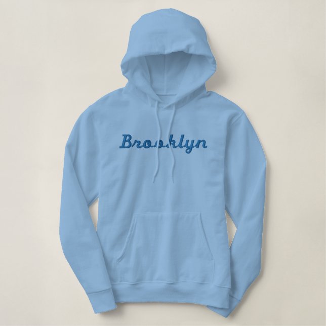 Brooklyn bestickte Ladys Pullover Sweatshirt (Design vorne)