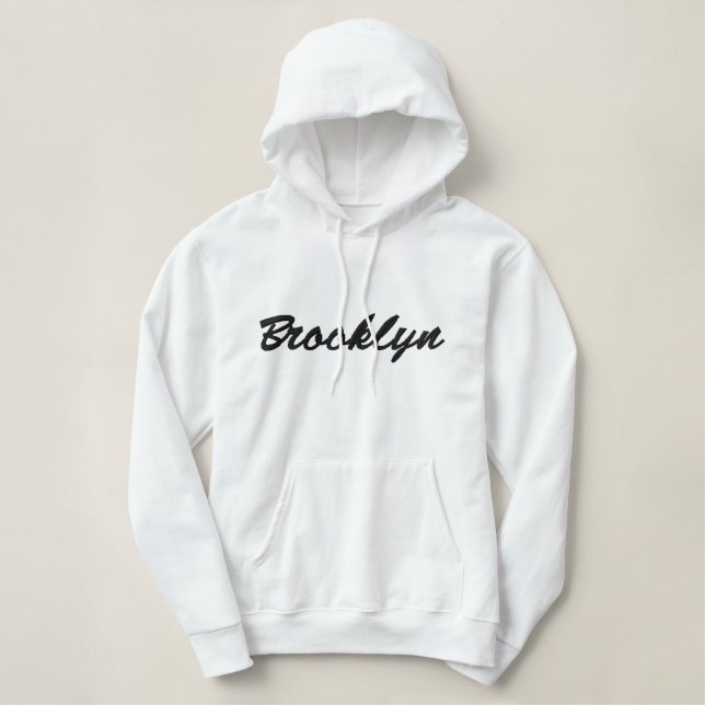 Brooklyn Bestickter Hoodie (Design vorne)