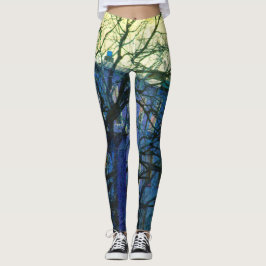 Brooklyn-Blues-Yoga-Übungs-Betrieb Leggings