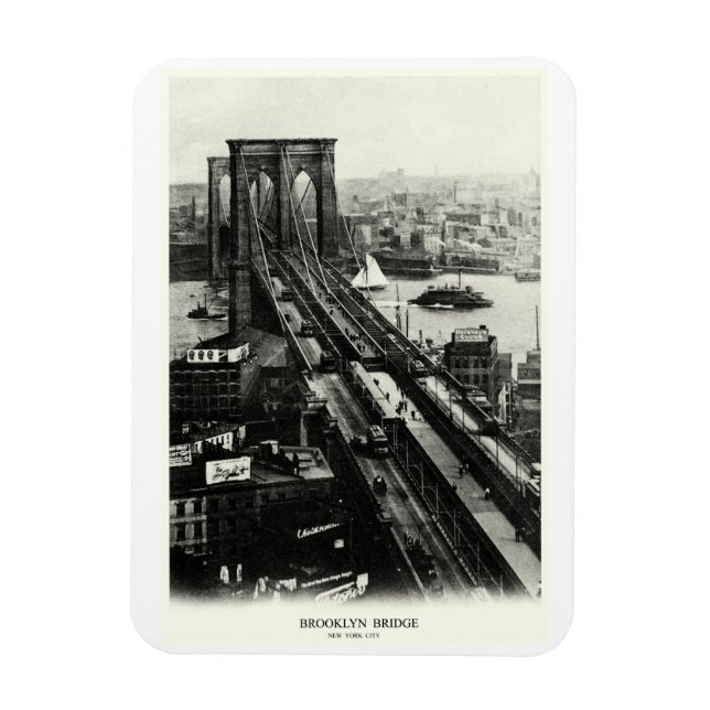 Brooklyn Bridge 1900 Magnet (Vertikal)