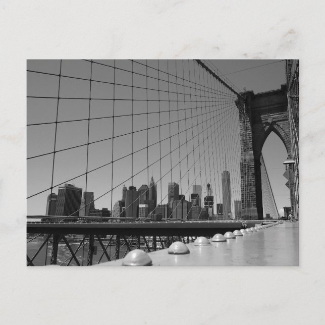 Brooklyn Bridge Ankündigungspostkarte (Vorderseite)
