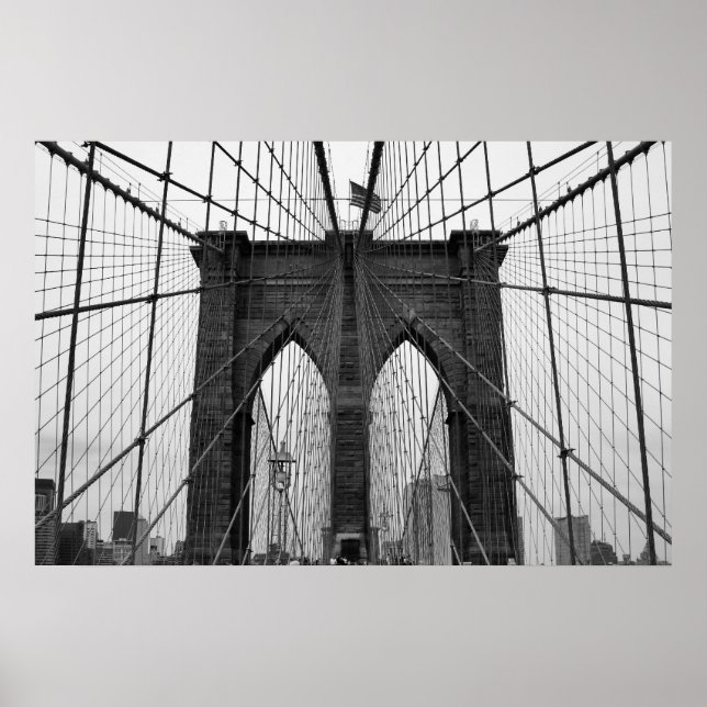 Brooklyn Bridge B&W Poster (Vorne)