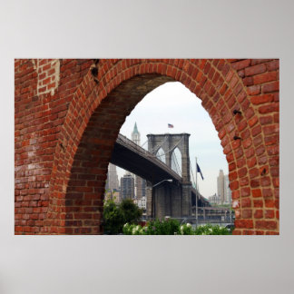 Brooklyn Bridge Brick Arch Poster