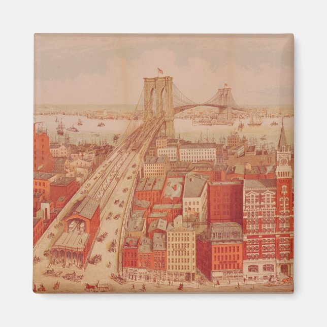 Brooklyn Bridge, c.1883 Magnet (Vorne)
