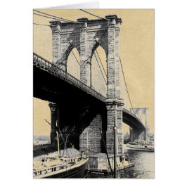 Brooklyn Bridge Ferry Boats 1896 Grußkarte