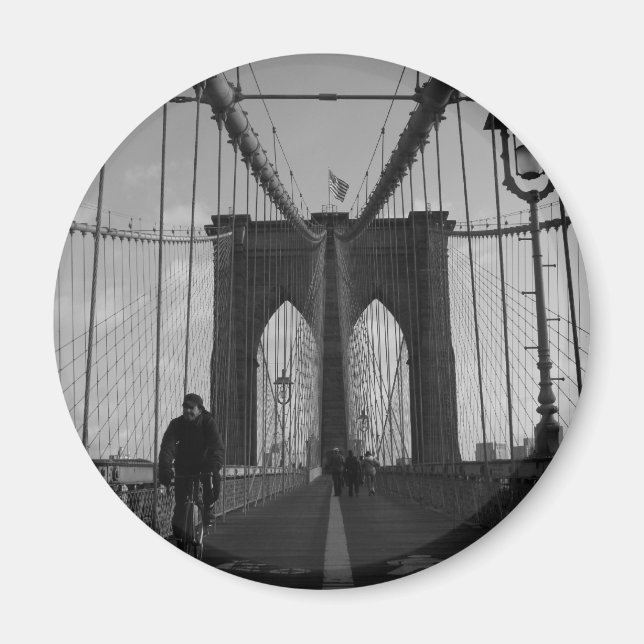 Brooklyn Bridge Foto Magnet (Vorne)