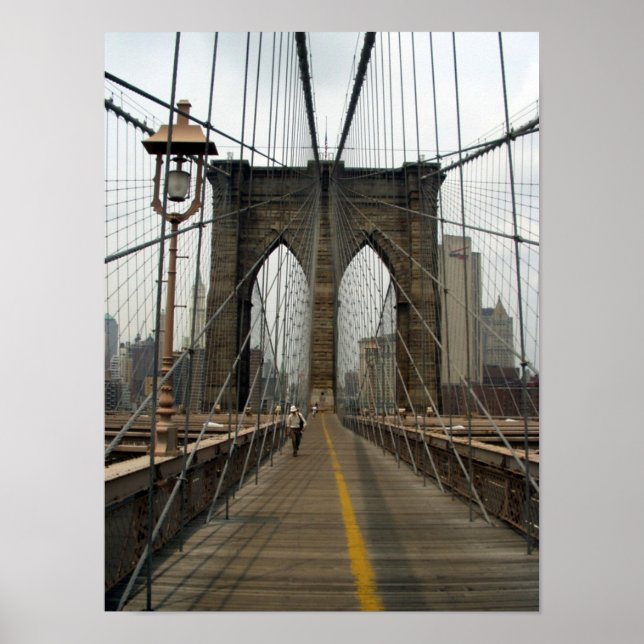 Brooklyn Bridge fotografisches Bild Poster (Vorne)