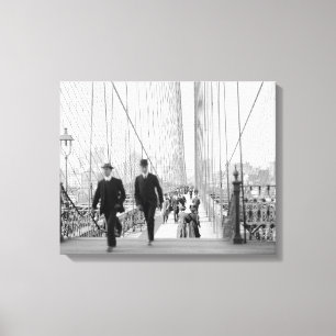 Brooklyn Bridge Fußgängerweg, 1905 Leinwanddruck