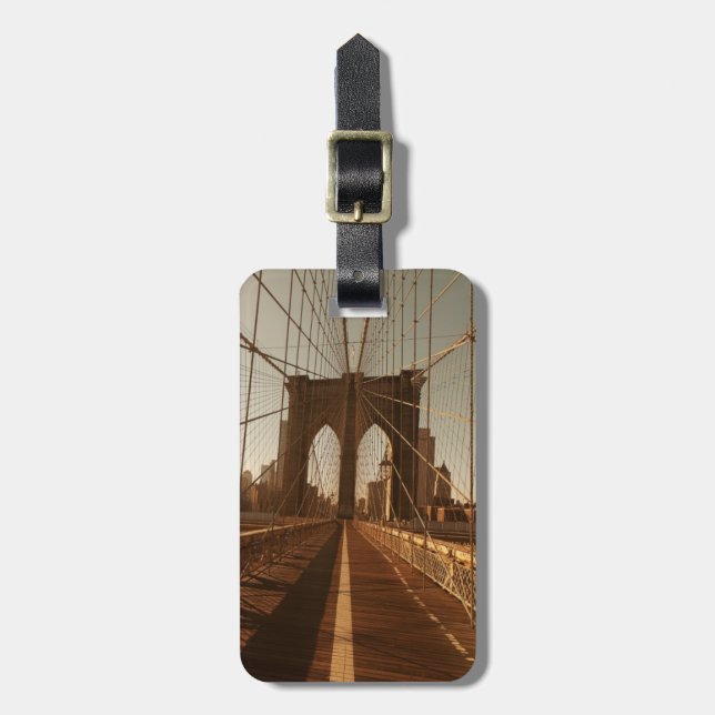 Brooklyn Bridge. Gepäckanhänger (Vorderseite vertikal)