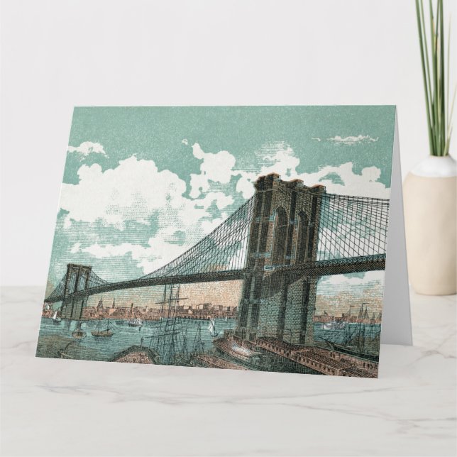 Brooklyn Bridge Grande carte de voeux (Devant)