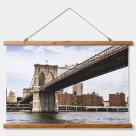 Brooklyn Bridge Hanging Tapestry Wandteppich Mit Holzrahmen