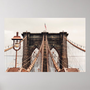 Brooklyn Bridge in New Yorkabstract, Amerika, Amer Poster