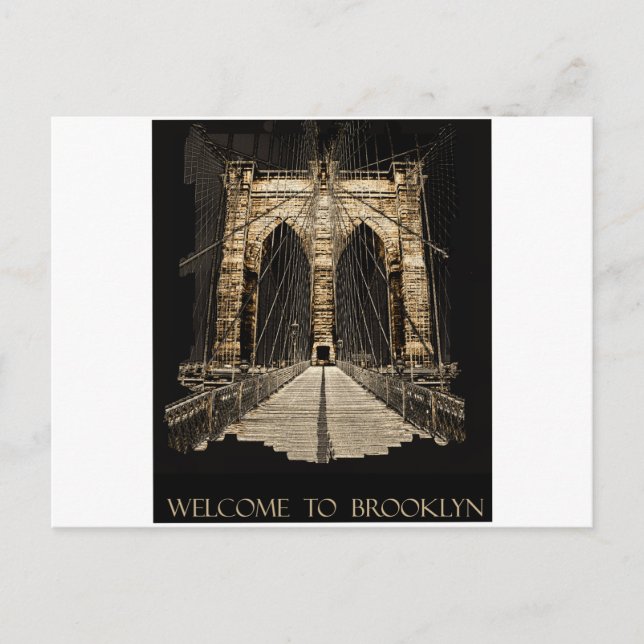 Brooklyn Bridge-Kopie Postkarte (Vorderseite)
