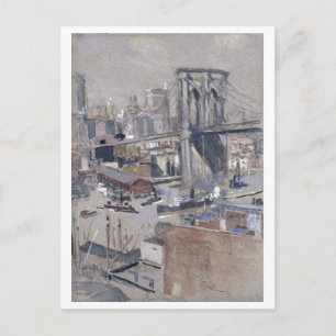 Brooklyn Bridge Malerei Postkarte