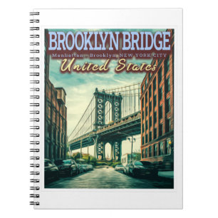 BROOKLYN BRIDGE - MANHATTAN - BROOKLYN - NEW YORK NOTIZBLOCK