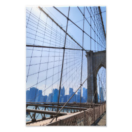 Brooklyn Bridge nach Manhattan – New York City Fot Fotodruck
