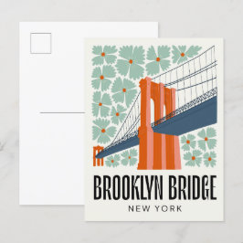 Brooklyn Bridge New York abstrakte Reise Postkarte