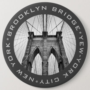 Brooklyn Bridge New York City Sehenswürdigkeit Cus Button