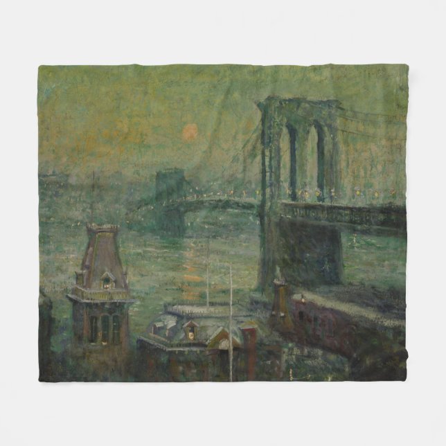 Brooklyn Bridge (New York City Sehenswürdigkeit) ( Fleecedecke (Vorderseite (Horizontal))