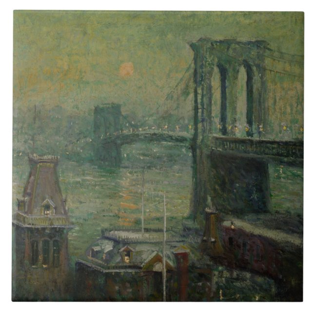 Brooklyn Bridge (New York City Sehenswürdigkeit) ( Fliese (Vorderseite)