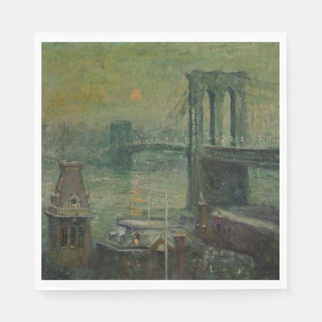 Brooklyn Bridge (New York City Sehenswürdigkeit) ( Serviette (Vorderseite)