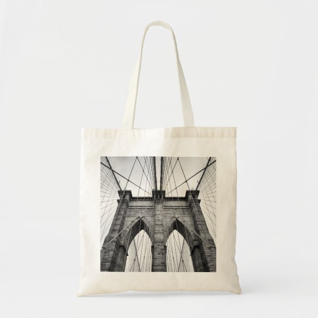 Brooklyn Bridge New York City Sehenswürdigkeit Tragetasche (Vorne)