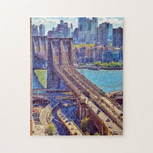 Brooklyn Bridge New York City Skyline Wandkunst
