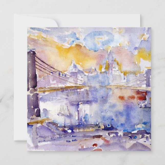 Brooklyn Bridge (New York City) (von John Marin) Karte (Vorderseite)