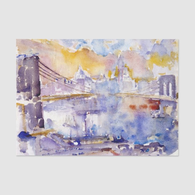 Brooklyn Bridge (New York City) (von John Marin) Seidenpapier (Vorderseite)
