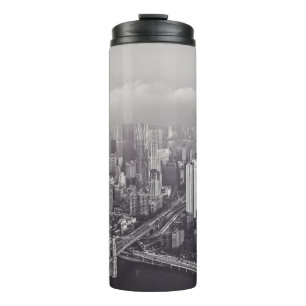 BROOKLYN BRIDGE NEW YORK EIN FOGGY TAG THERMOSBECHER