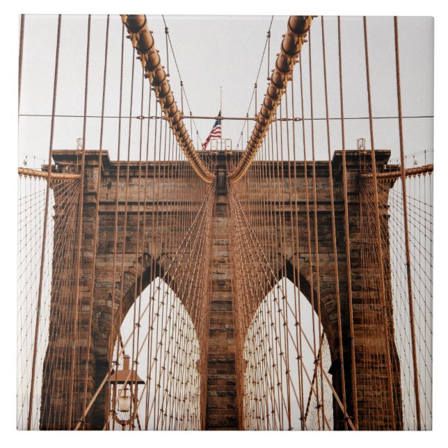 Brooklyn Bridge, New York Fliese (Vorderseite)