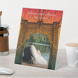 Brooklyn Bridge New York Foto Erinnerungen Sockelschild