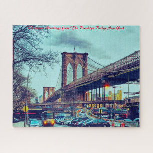 Brooklyn Bridge New York.Frohe Weihnachten