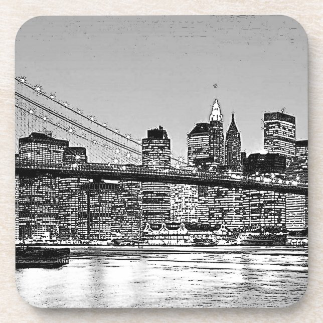 Brooklyn Bridge New York Getränkeuntersetzer (Vorderseite)