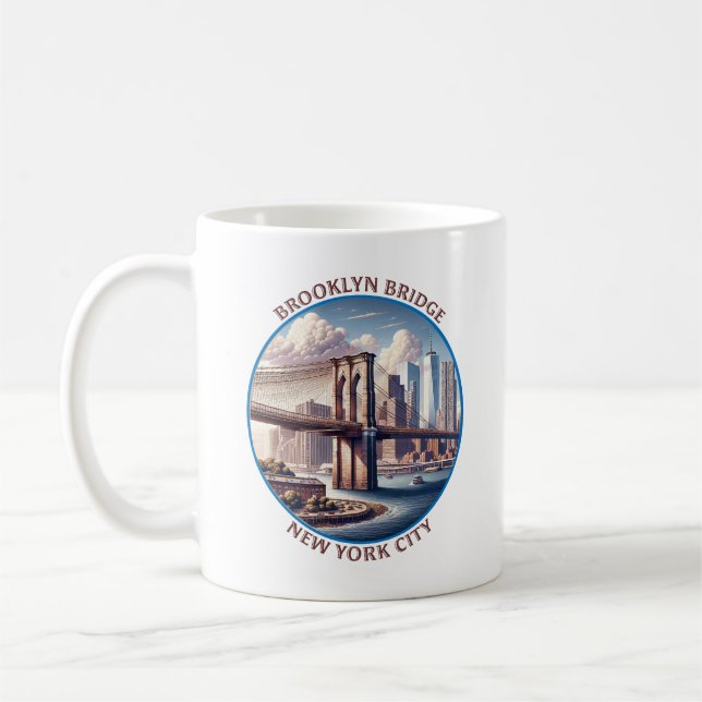 Brooklyn Bridge New York Kaffeetasse (Links)