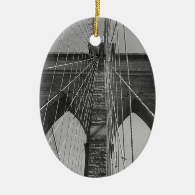 Brooklyn Bridge New York Keramik Ornament (Vorne)