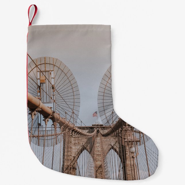 BROOKLYN BRIDGE NEW YORK KLEINER WEIHNACHTSSTRUMPF (Vorderseite)