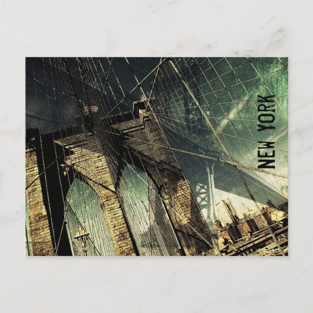Brooklyn Bridge - New York Postkarte (Vorderseite)