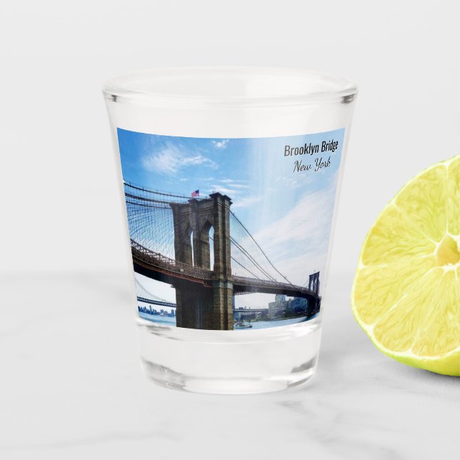 Brooklyn Bridge New York Souvenir Schnapsglas (Vorderseite)